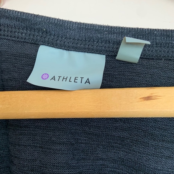 Athleta No Sweatin It Sharkbite Sweatshirt Top - Picture 4 of 5